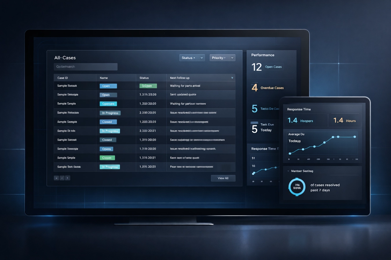 Preview de Sistema Post-Venta (CRM ligero) en PHP