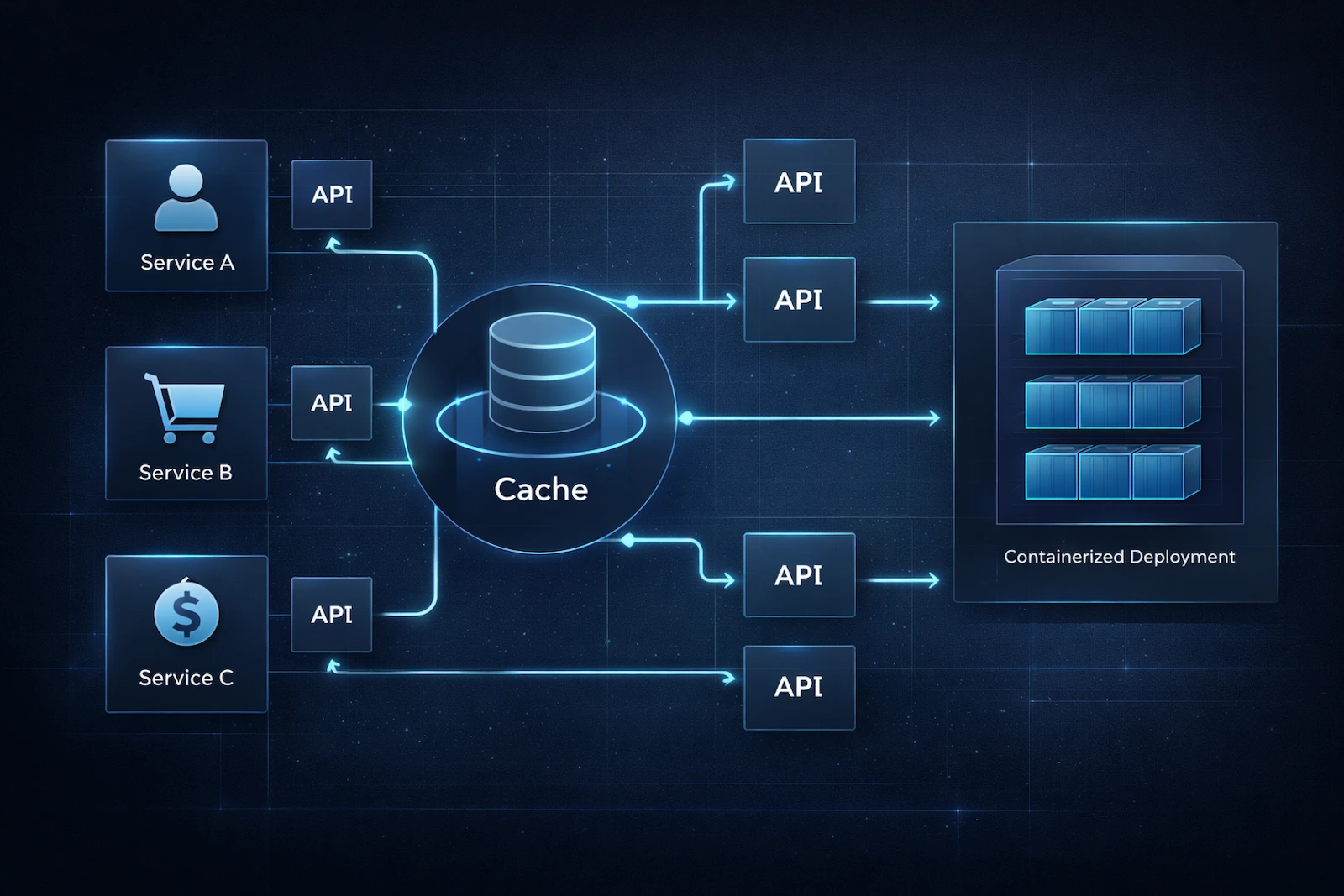 Preview de Suite de integraciones y microservicios (.NET) con caché Redis